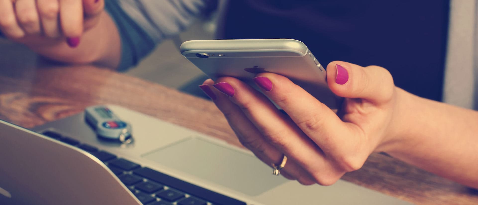 Person holding phone